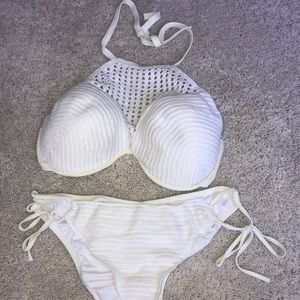 White crochet bikini